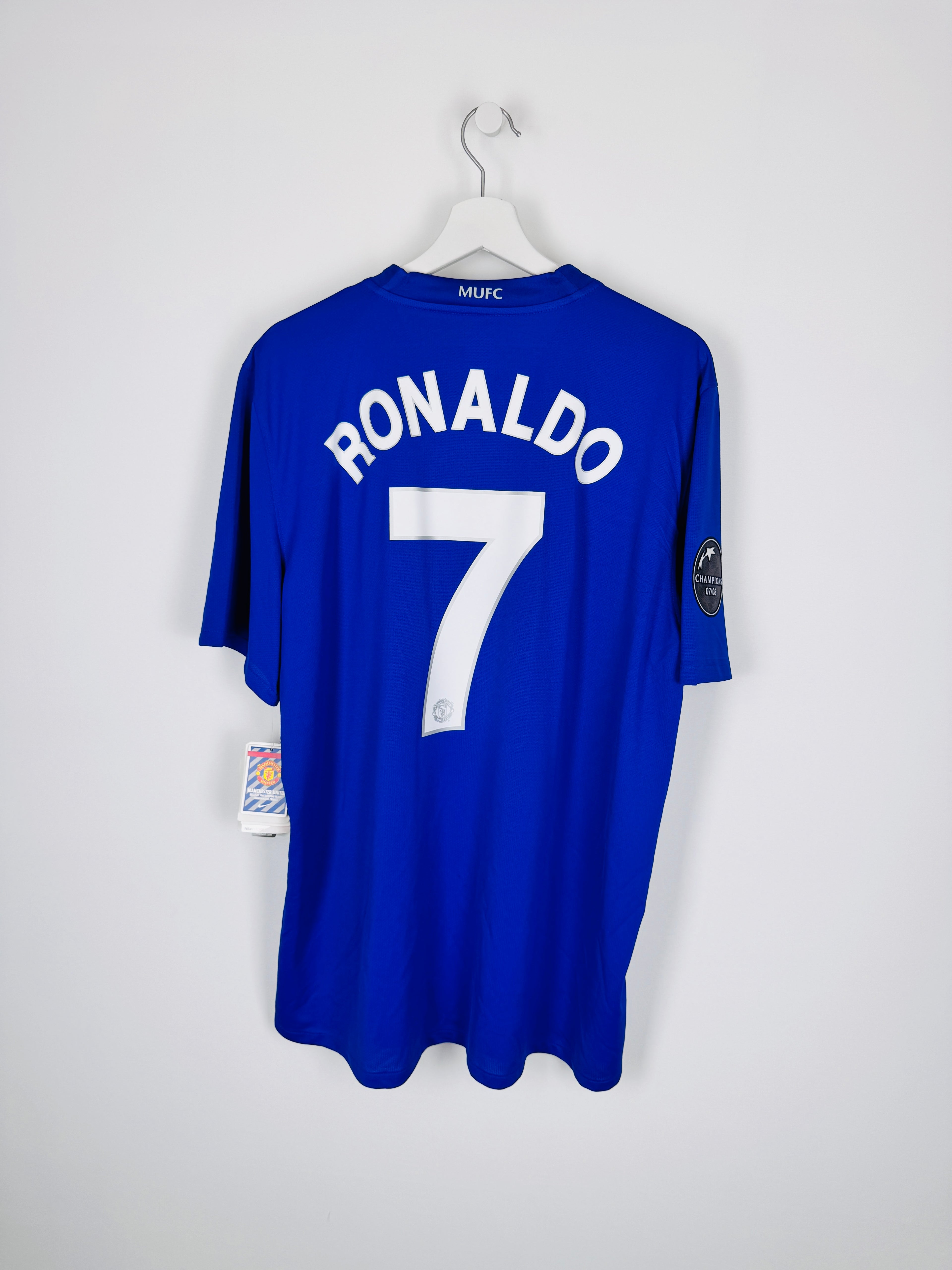 MAILLOT DE FOOTBALL MANCHESTER UNITED 2008/2009 THIRD NEUF AVEC ÉTIQUETTE - CRISTIANO RONALDO #7 (XL)