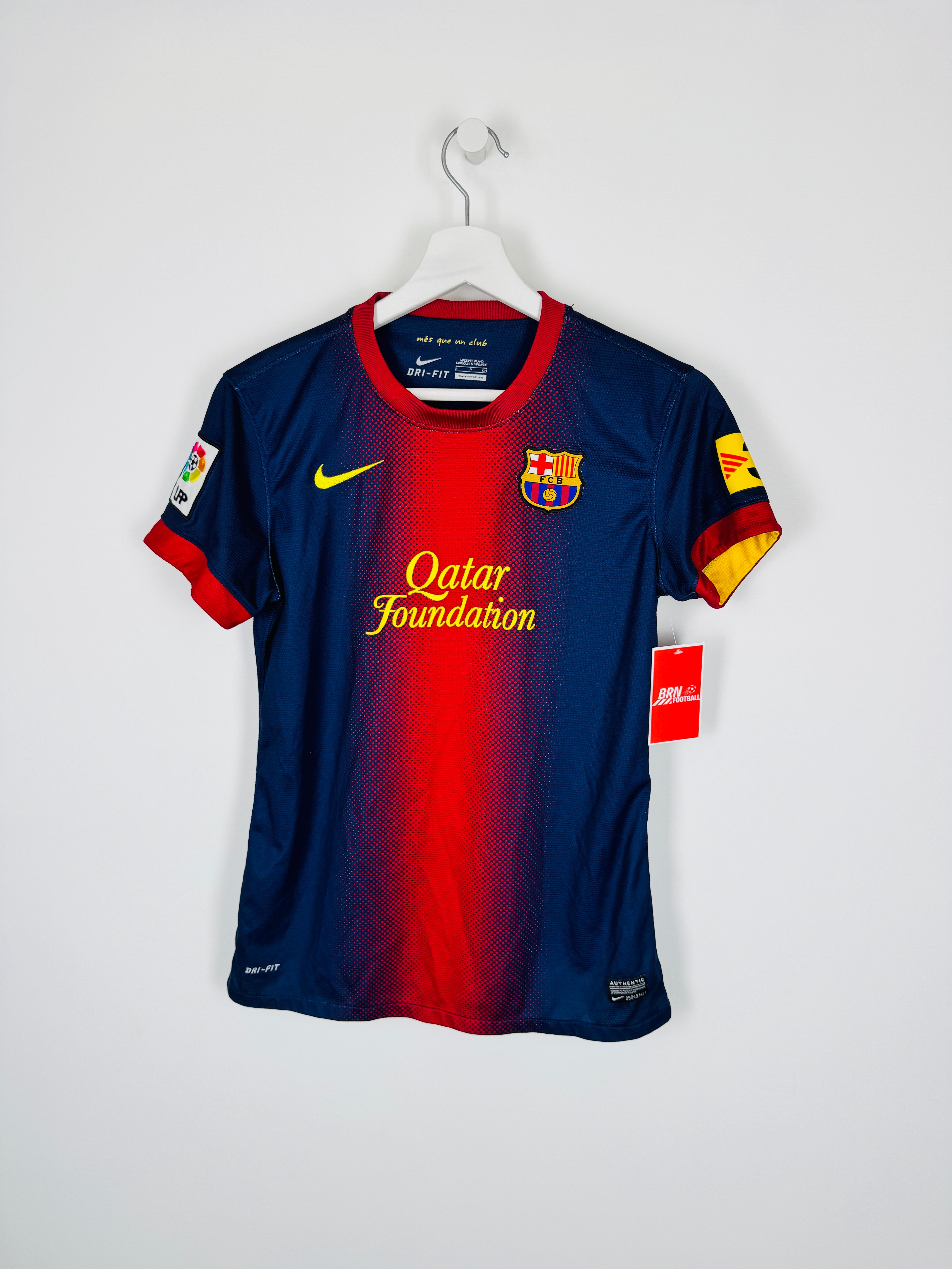 BARCELONA 2012/2013 HOME FOOTBALL JERSEY (S/36 WOMEN'S CUT)