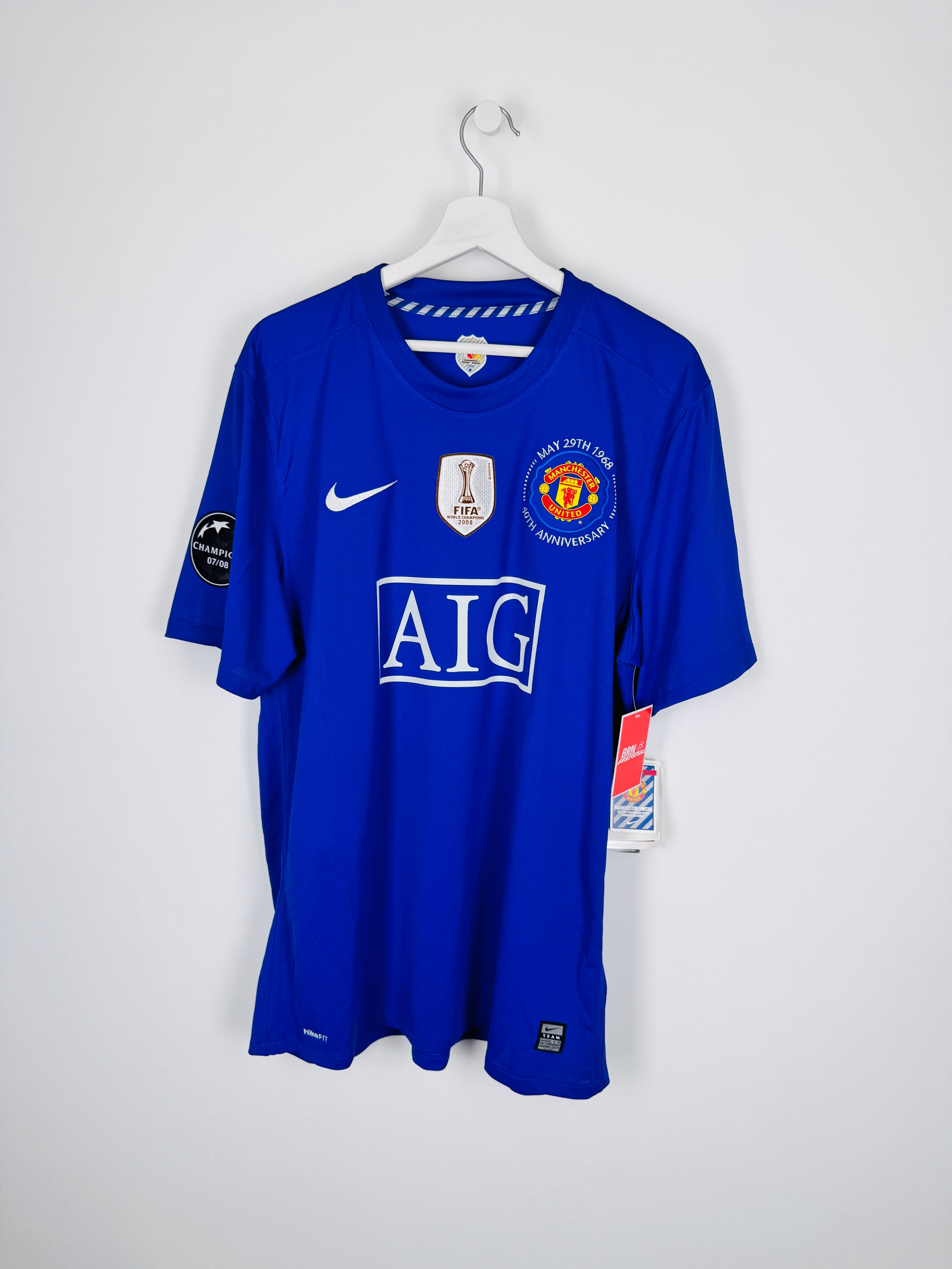 MAILLOT DE FOOTBALL MANCHESTER UNITED 2008/2009 THIRD NEUF AVEC ÉTIQUETTE - CRISTIANO RONALDO #7 (XL)