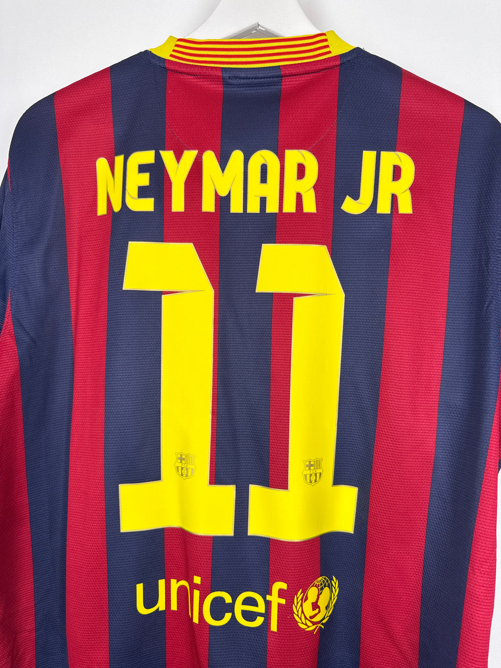MAILLOT DE FOOTBALL BARCELONE 2013/2014 DOMICILE - NEYMAR JR #11 (L)