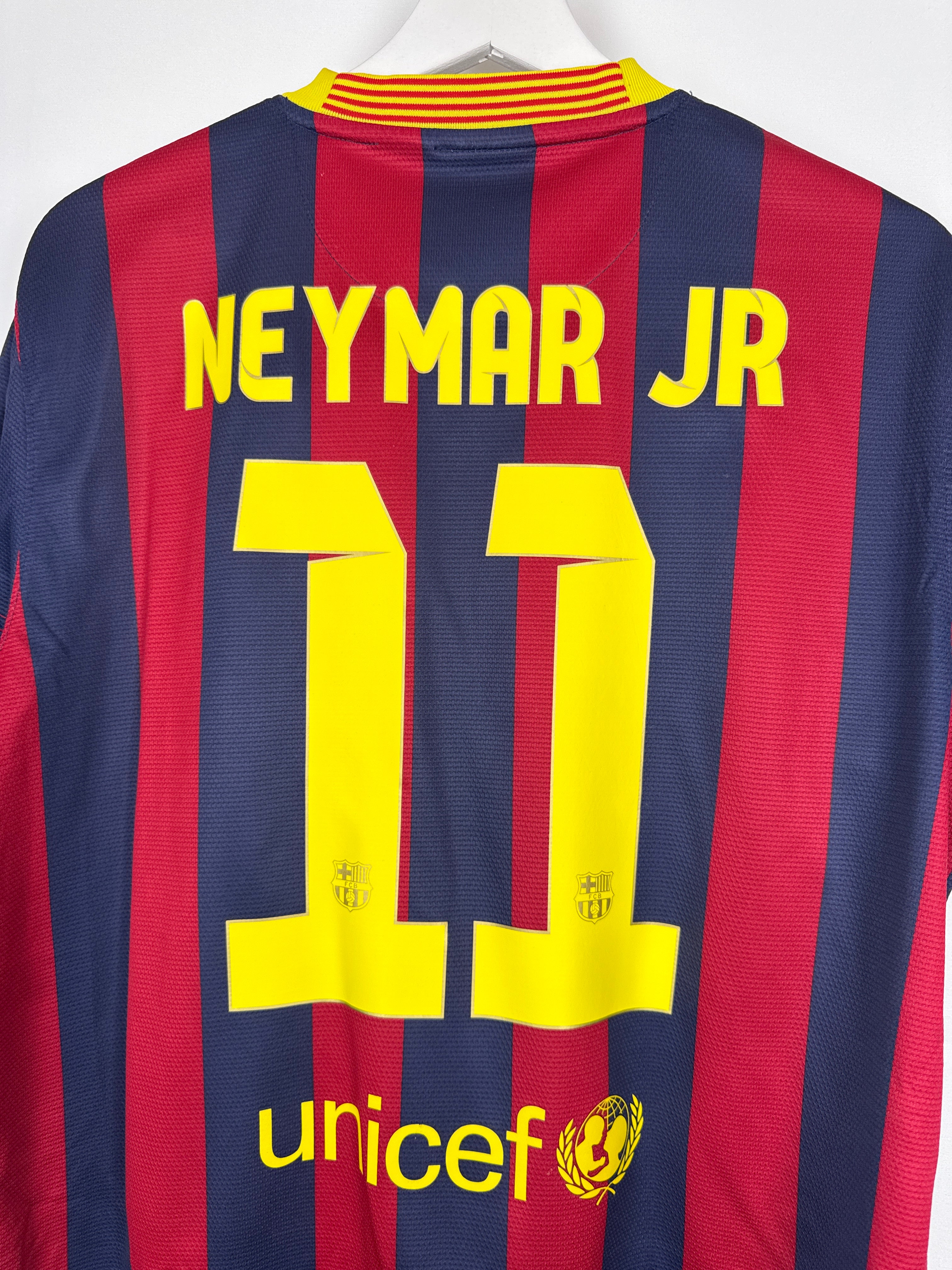 MAILLOT DE FOOTBALL BARCELONE 2013/2014 DOMICILE - NEYMAR JR #11 (L)