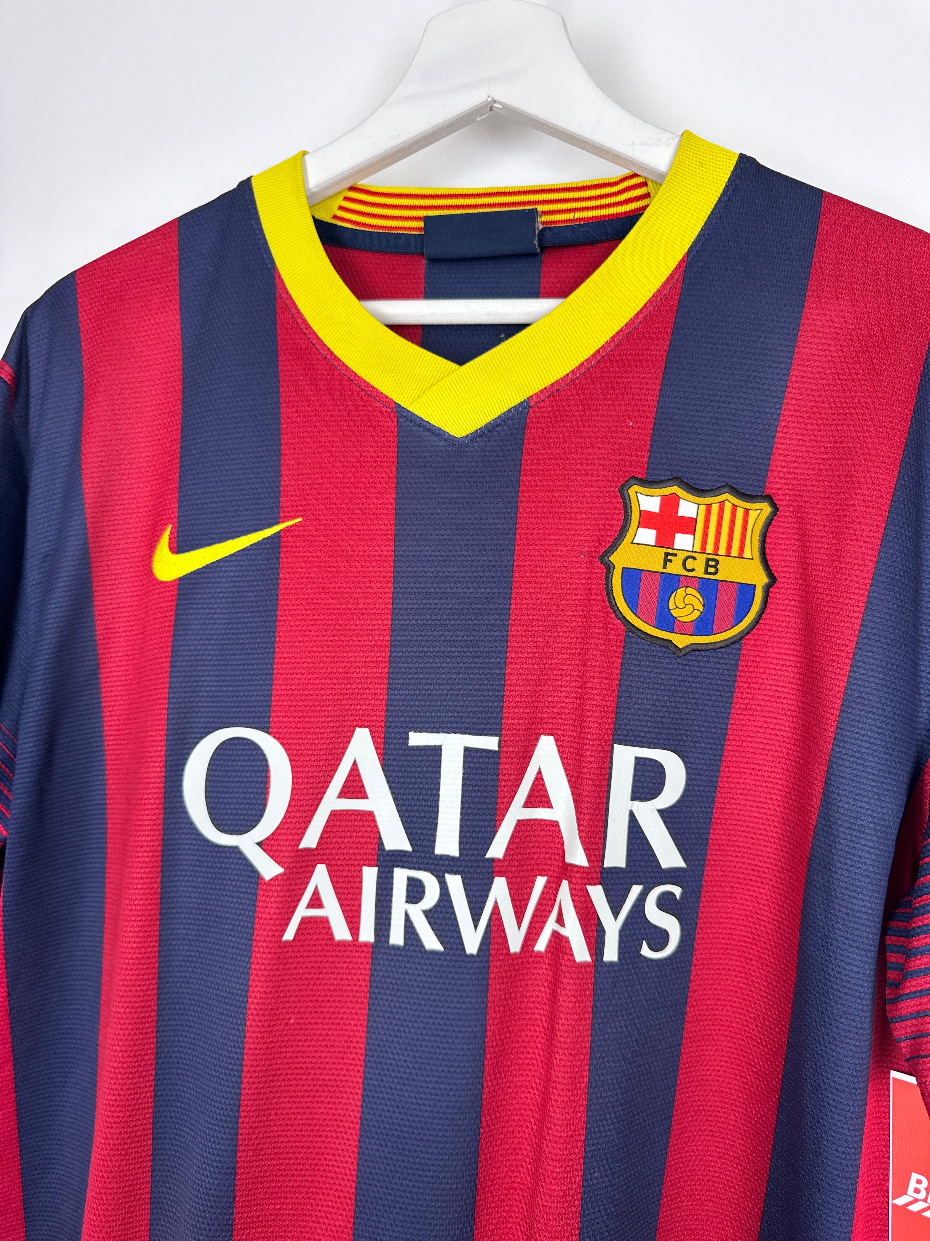 MAILLOT DE FOOTBALL BARCELONE 2013/2014 DOMICILE - NEYMAR JR #11 (L)