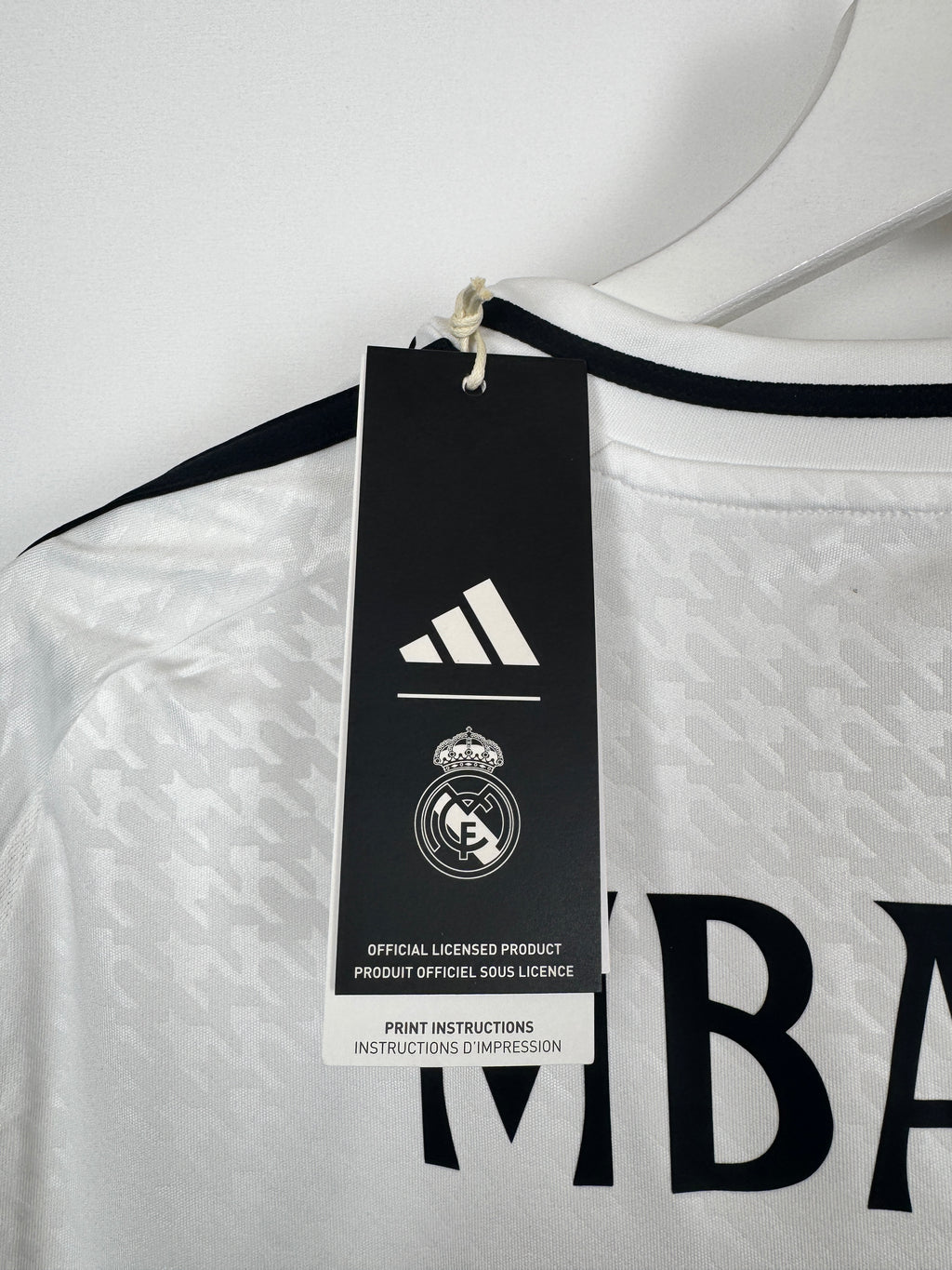 REAL MADRID 2024/2025 HOME FOOTBALL JERSEY NEW - MBAPPE #9 (M)