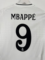 REAL MADRID 2024/2025 HOME FOOTBALL JERSEY NEW - MBAPPE #9 (M)