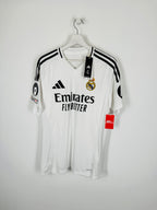 REAL MADRID 2024/2025 HOME FOOTBALL JERSEY NEW - MBAPPE #9 (M)