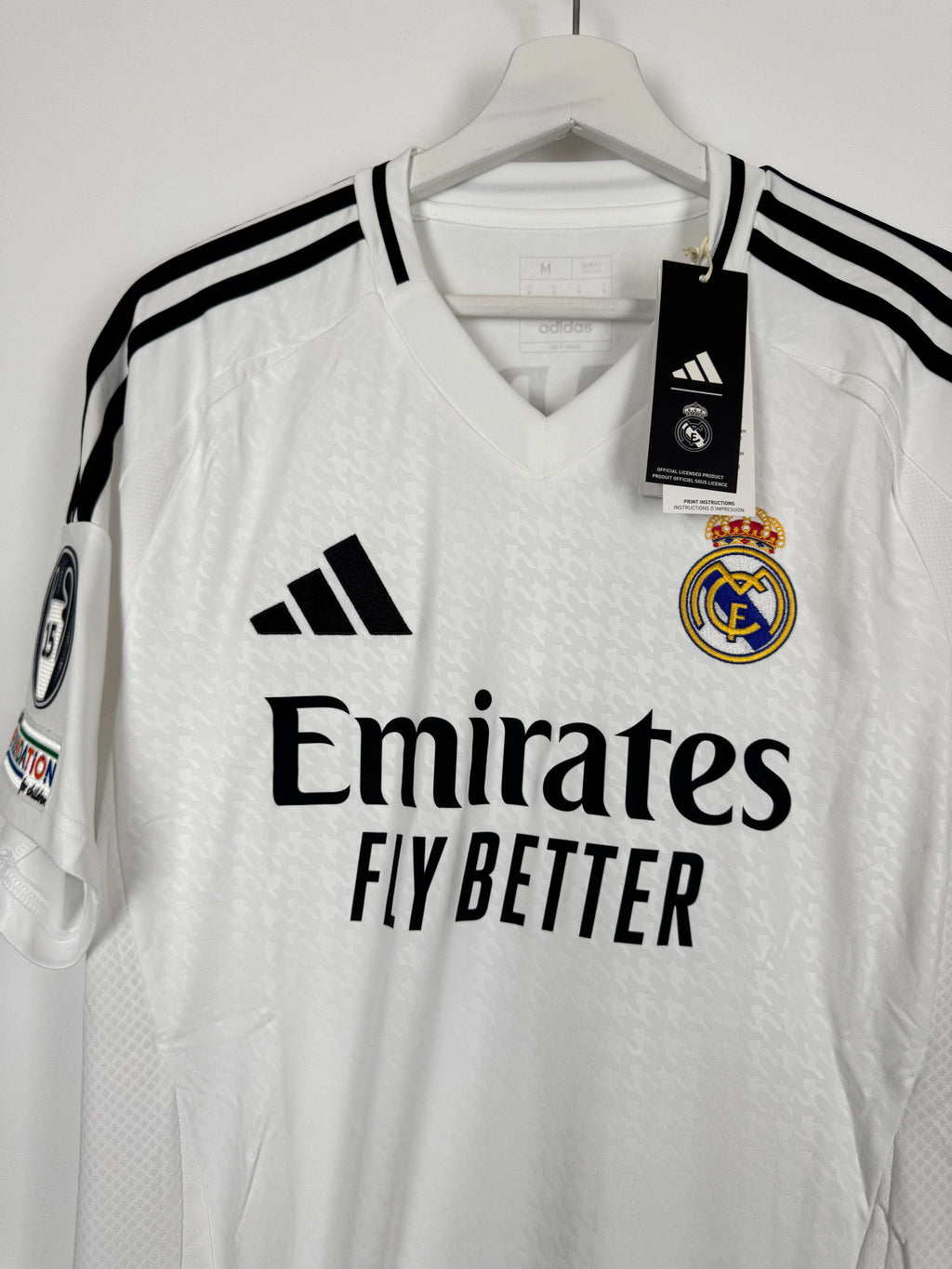 REAL MADRID 2024/2025 HOME FOOTBALL JERSEY NEW - MBAPPE #9 (M)