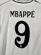 REAL MADRID 2024/2025 HOME FOOTBALL JERSEY NEW - MBAPPÉ #9 (XL)