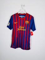 MAILLOT DE FOOTBALL BARCELONE 2011/2012 DOMICILE - LEO MESSI #10 (S)