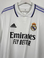 REAL MADRID 2022/2023 HOME FOOTBALL JERSEY - BENZEMA #9 BALLON D'OR (XL)
