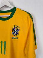 MAILLOT DE FOOTBALL BRÉSIL 2010 DOMICILE - ROBINHO #11 (L)