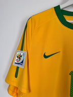 MAILLOT DE FOOTBALL BRÉSIL 2010 DOMICILE - ROBINHO #11 (L)