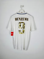 REAL MADRID 2022/2023 HOME FOOTBALL JERSEY - BENZEMA #9 BALLON D'OR (M)