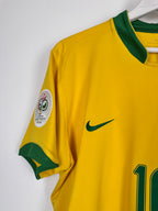 MAILLOT DE FOOTBALL BRÉSIL 2006 DOMICILE - RONALDINHO #10 (M)