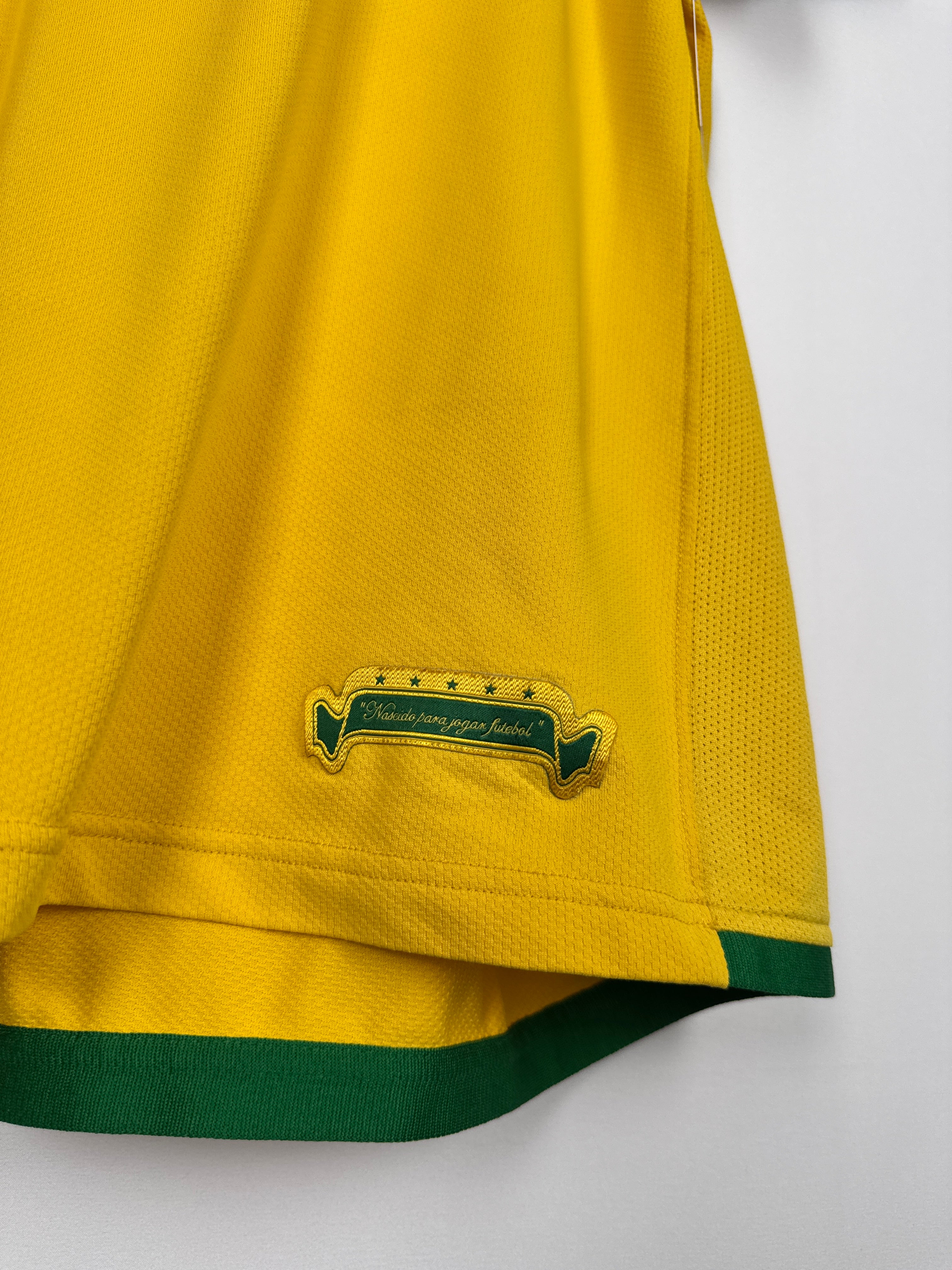 MAILLOT DE FOOTBALL BRÉSIL 2006 DOMICILE - RONALDINHO #10 (M)