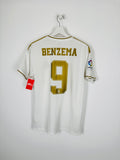 REAL MADRID 2019/2020 HOME FOOTBALL JERSEY - BENZEMA #9 (S)
