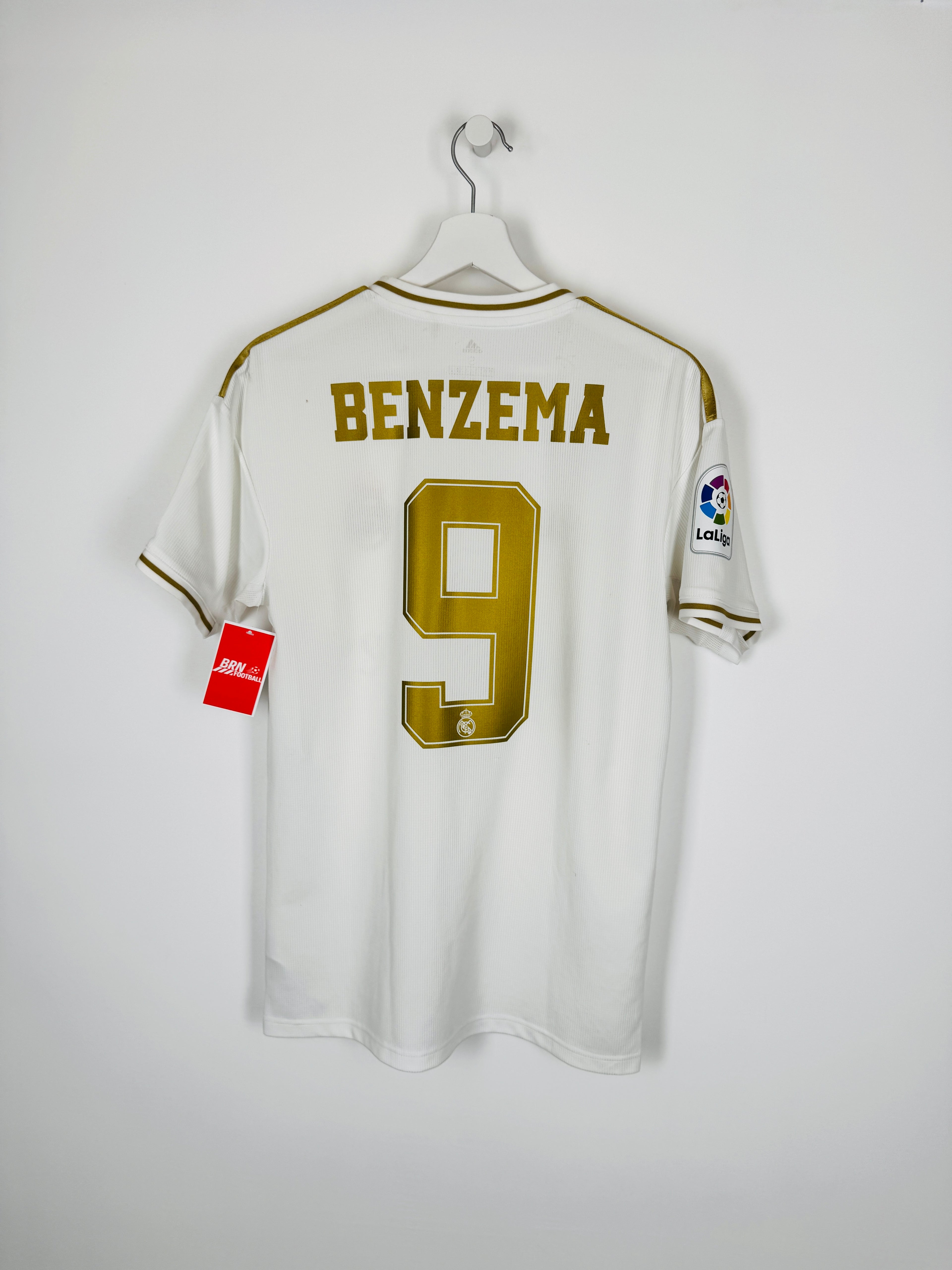 REAL MADRID 2019/2020 HOME FOOTBALL JERSEY - BENZEMA #9 (S)