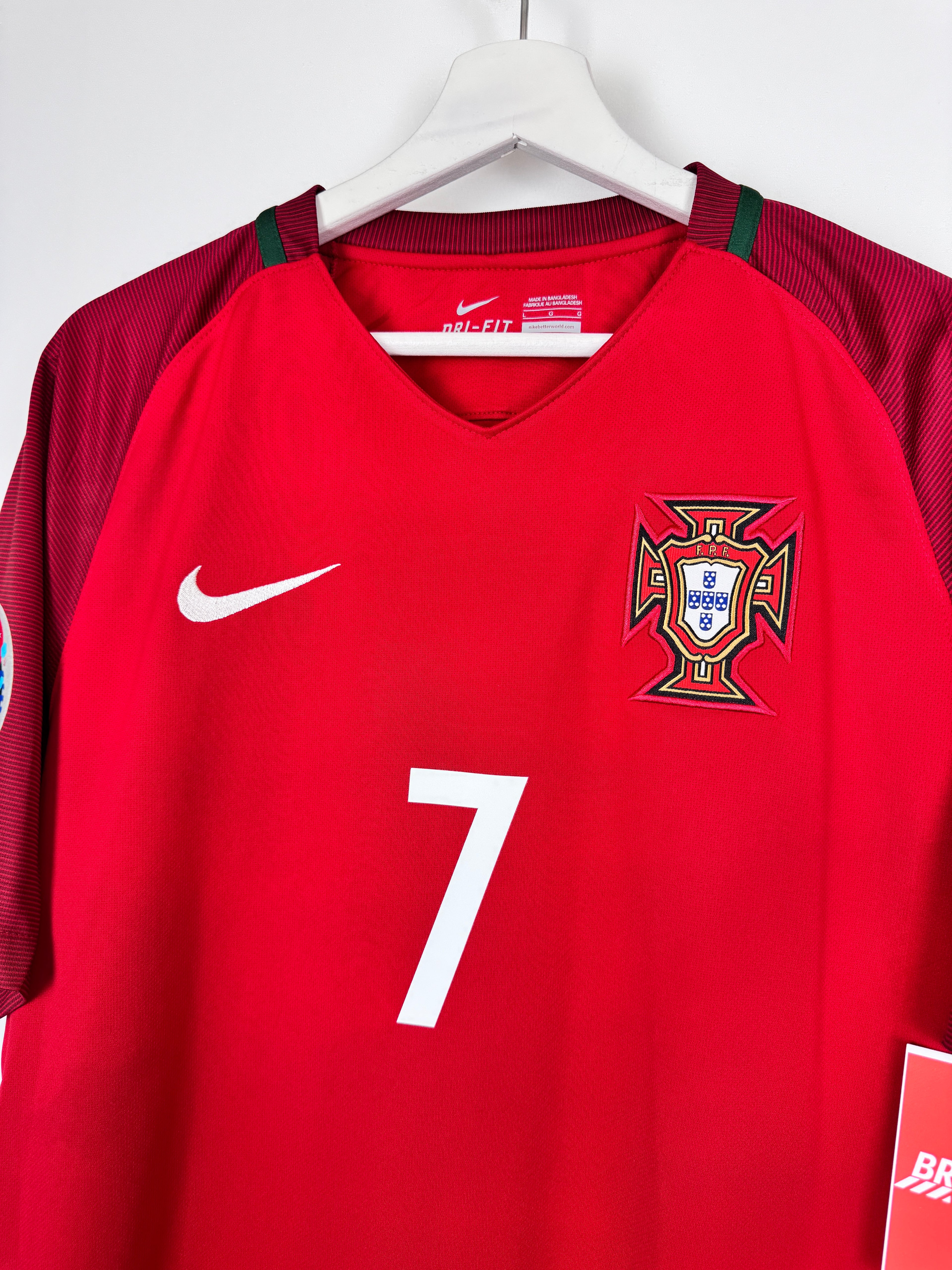 MAILLOT DE FOOTBALL PORTUGAL 2016 DOMICILE - CRISTIANO RONALDO #7 (L)