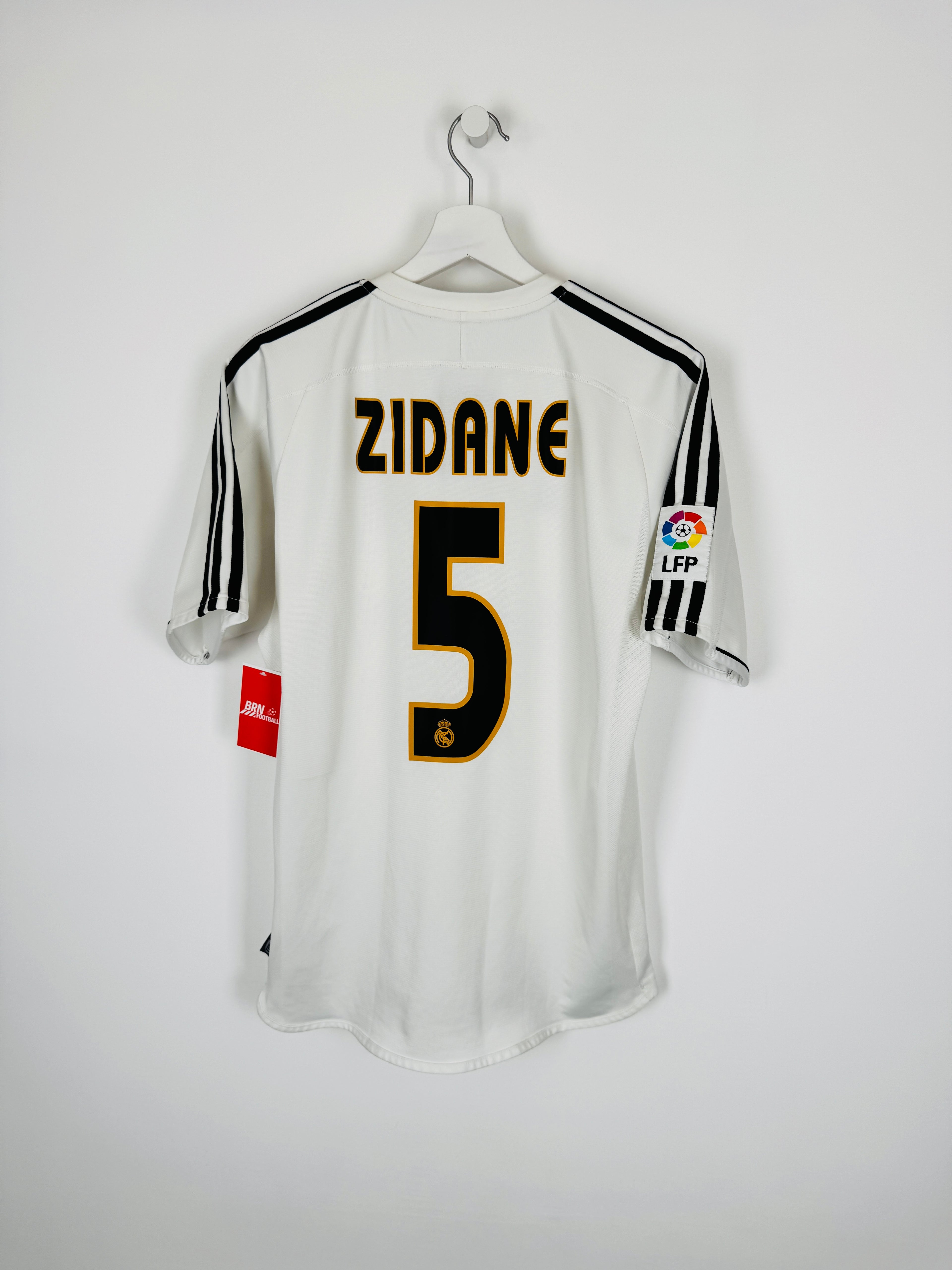 REAL MADRID 2003/2004 HOME FOOTBALL SHIRT - ZIDANE #5 (S)