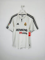 REAL MADRID 2003/2004 HOME FOOTBALL SHIRT - ZIDANE #5 (S)