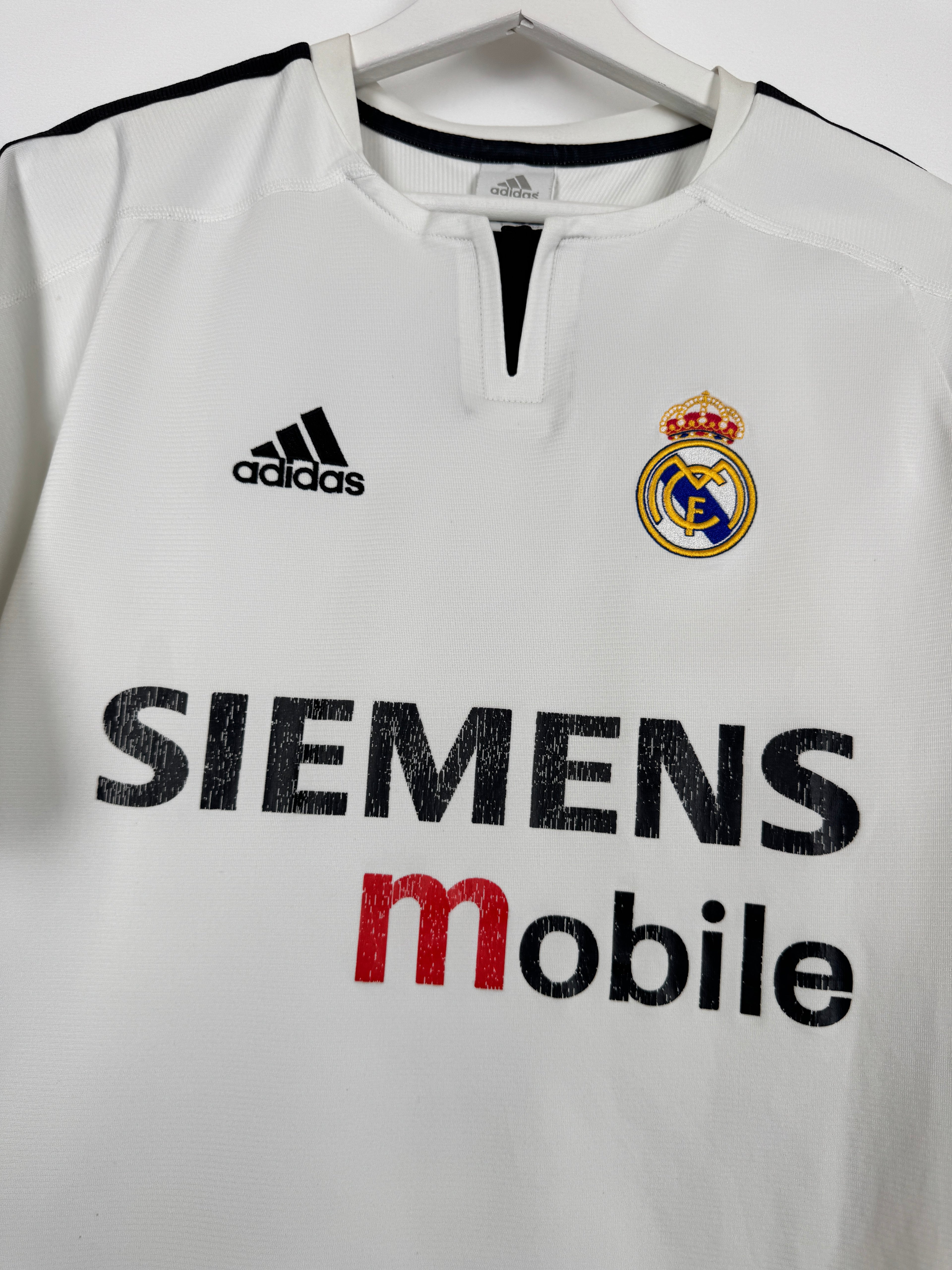 REAL MADRID 2003/2004 HOME FOOTBALL SHIRT - ZIDANE #5 (S)