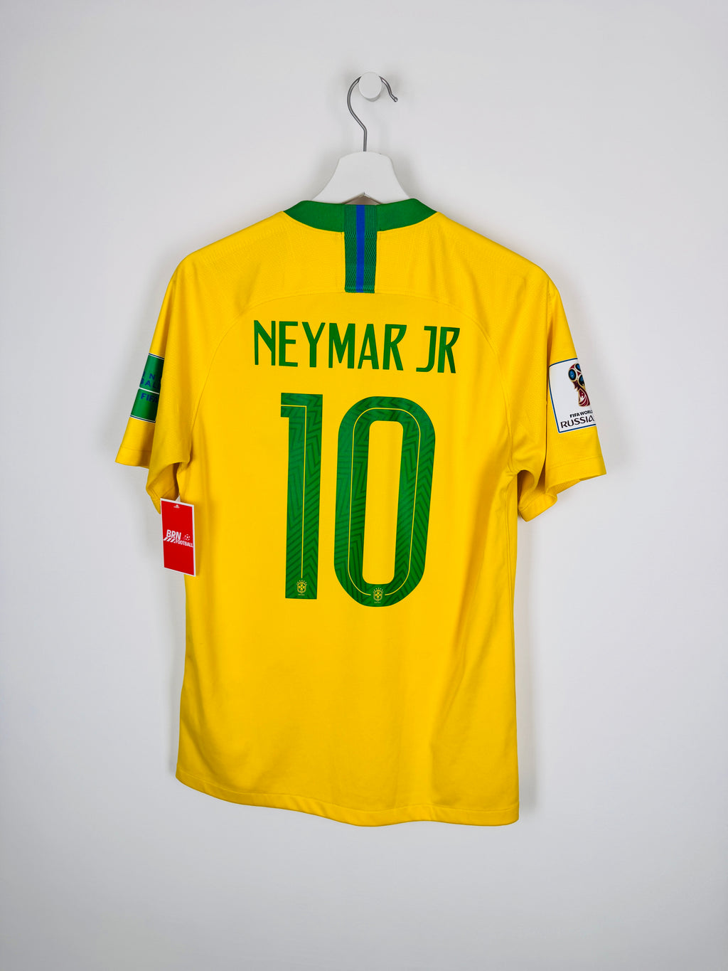 MAILLOT DE FOOTBALL BRÉSIL 2018 DOMICILE - NEYMAR JR #10 (S)
