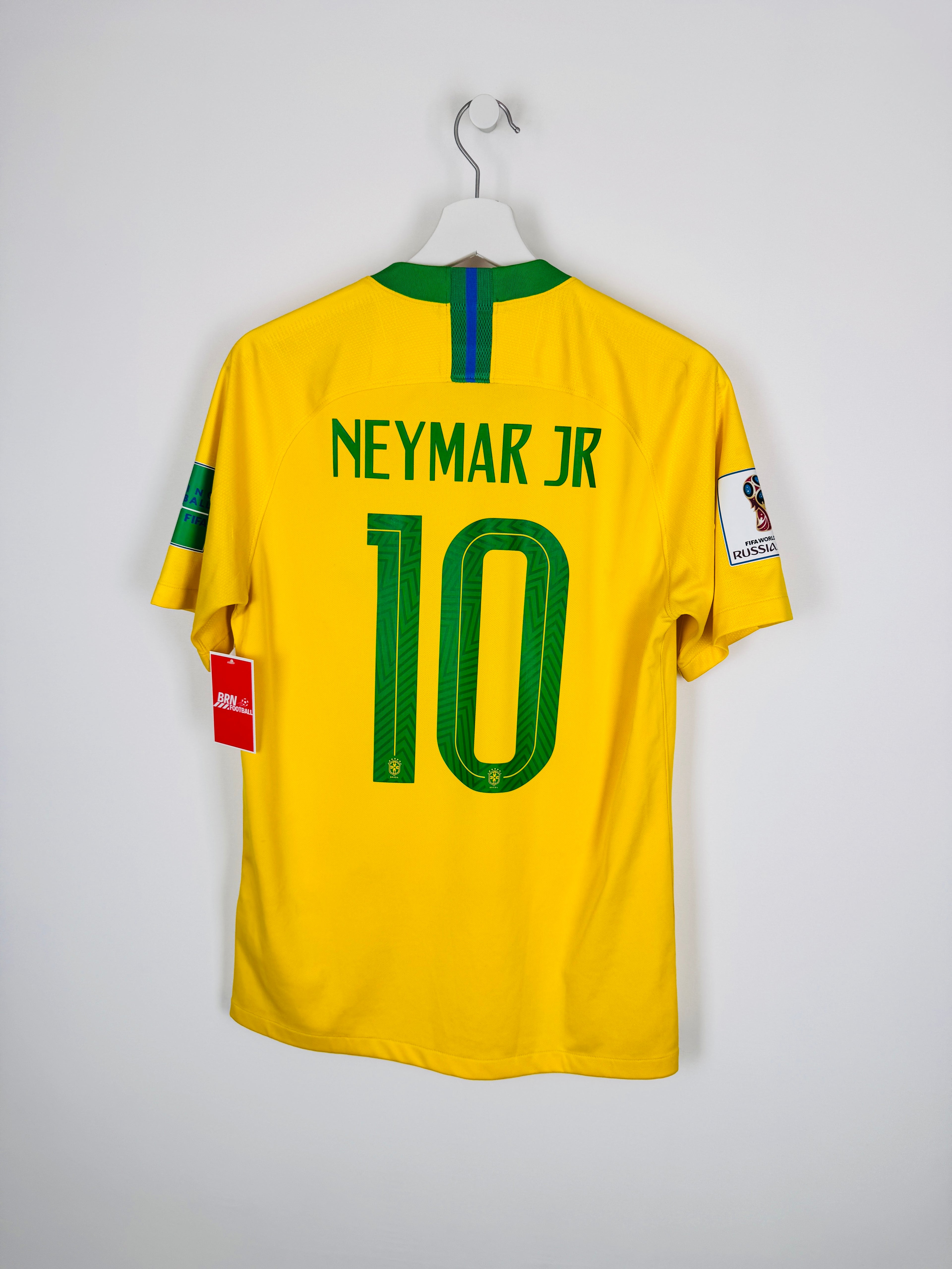 MAILLOT DE FOOTBALL BRÉSIL 2018 DOMICILE - NEYMAR JR #10 (S)