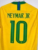 MAILLOT DE FOOTBALL BRÉSIL 2018 DOMICILE - NEYMAR JR #10 (S)