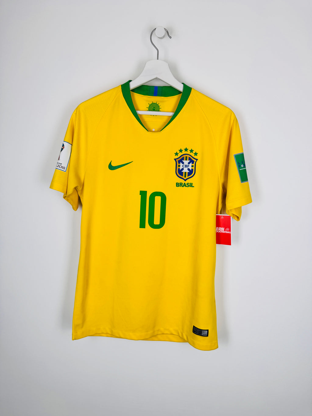 MAILLOT DE FOOTBALL BRÉSIL 2018 DOMICILE - NEYMAR JR #10 (S)