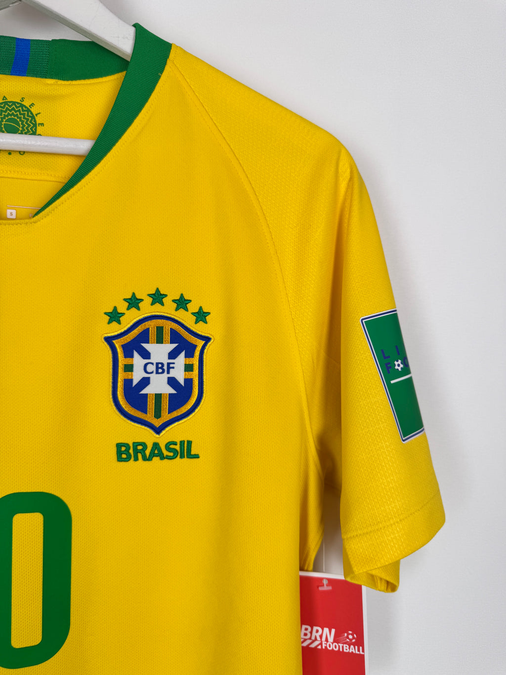 MAILLOT DE FOOTBALL BRÉSIL 2018 DOMICILE - NEYMAR JR #10 (S)