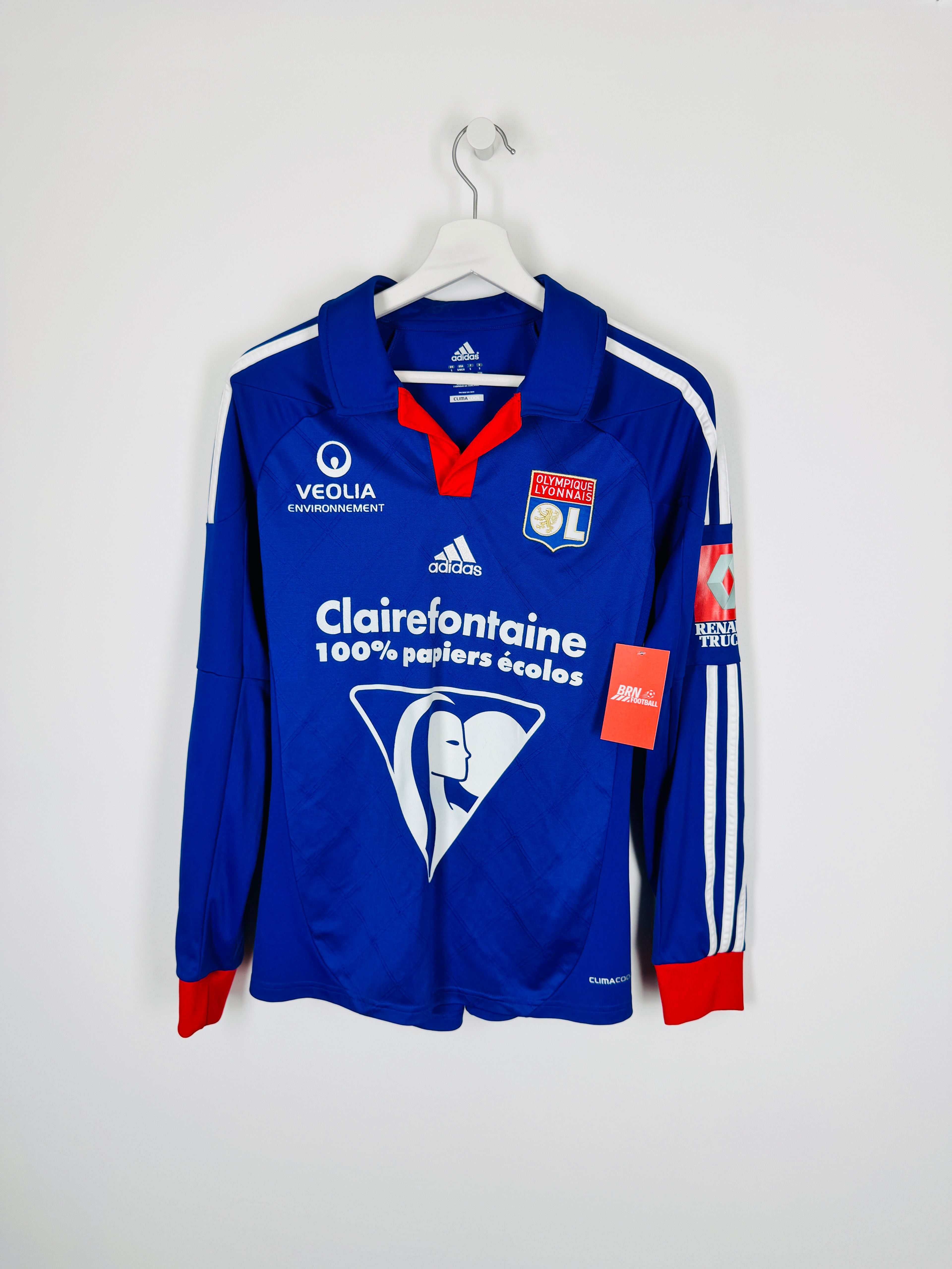 OLYMPIQUE LYONNAIS 2012/2013 MATCH WORN FOOTBALL SHIRT LONG SLEEVES (S)