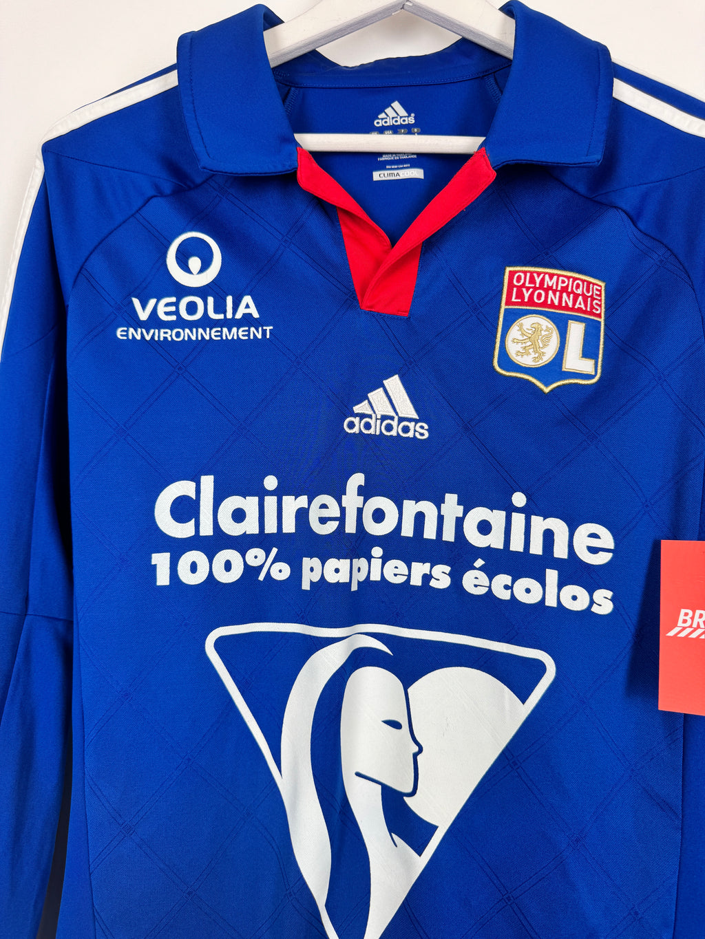 OLYMPIQUE LYONNAIS 2012/2013 MATCH WORN FOOTBALL SHIRT LONG SLEEVES (S)
