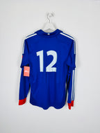 OLYMPIQUE LYONNAIS 2012/2013 MATCH WORN FOOTBALL SHIRT LONG SLEEVES (S)