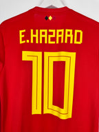 MAILLOT DE FOOTBALL BELGIQUE 2018 DOMICILE - EDEN HAZARD #10 (S)