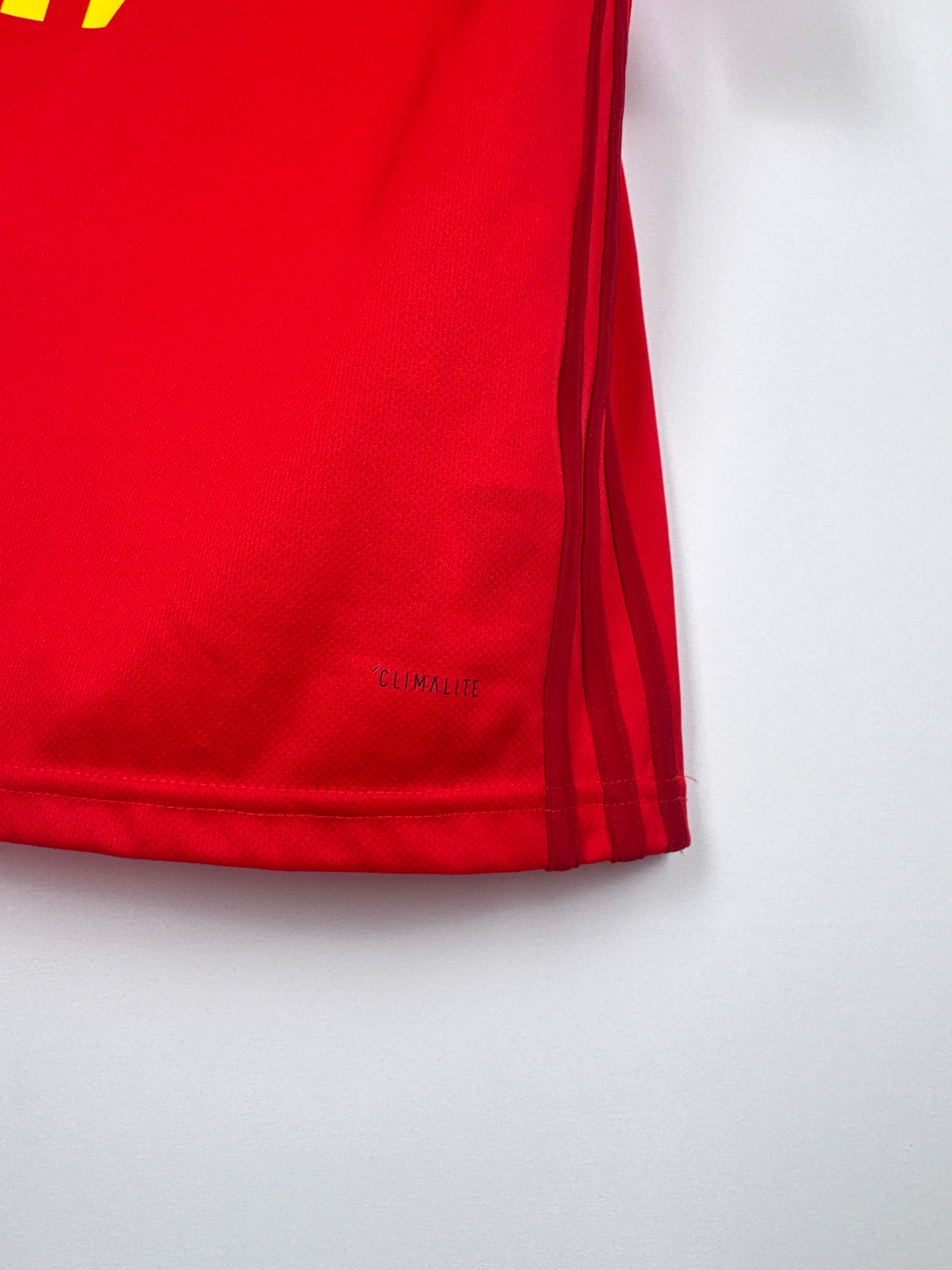 MAILLOT DE FOOTBALL BELGIQUE 2018 DOMICILE - EDEN HAZARD #10 (S)