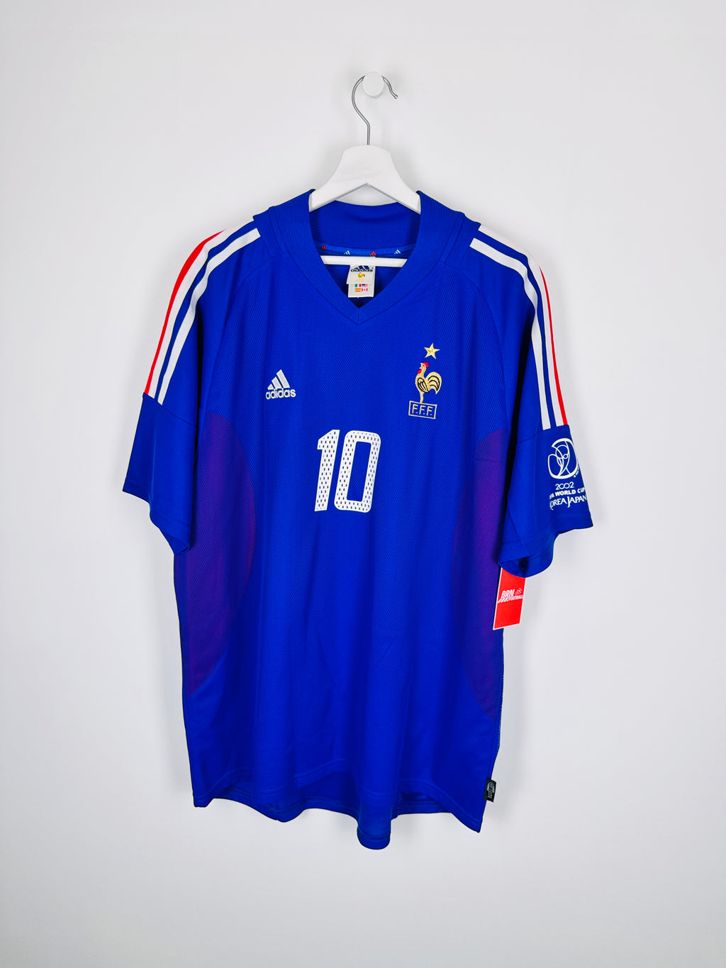 MAILLOT DE FOOTBALL ÉQUIPE DE FRANCE 2002 DOMICILE - ZINÉDINE ZIDANE #10 (XL)
