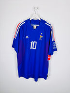MAILLOT DE FOOTBALL ÉQUIPE DE FRANCE 2002 DOMICILE - ZINÉDINE ZIDANE #10 (XL)