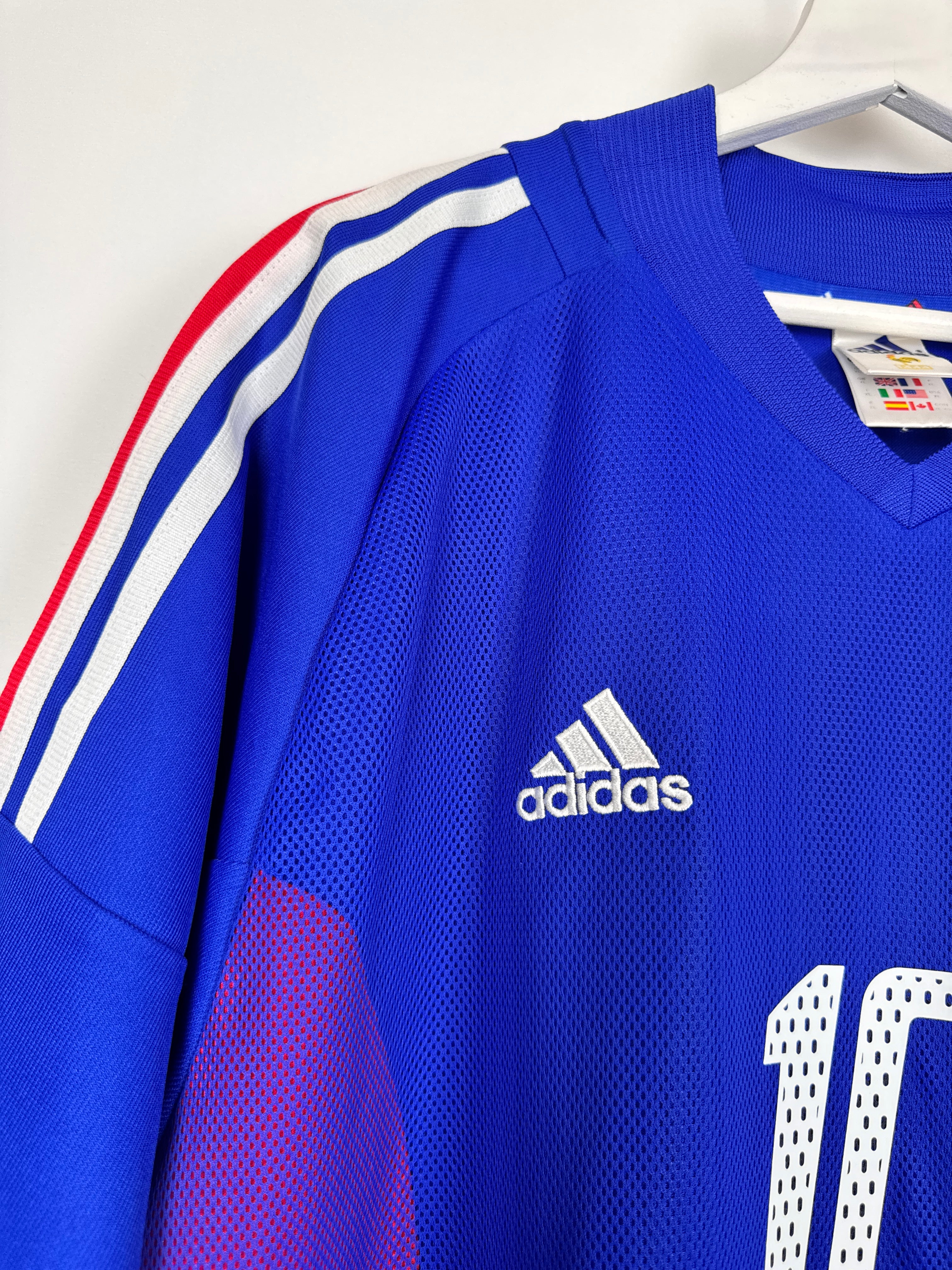 MAILLOT DE FOOTBALL ÉQUIPE DE FRANCE 2002 DOMICILE - ZINÉDINE ZIDANE #10 (XL)