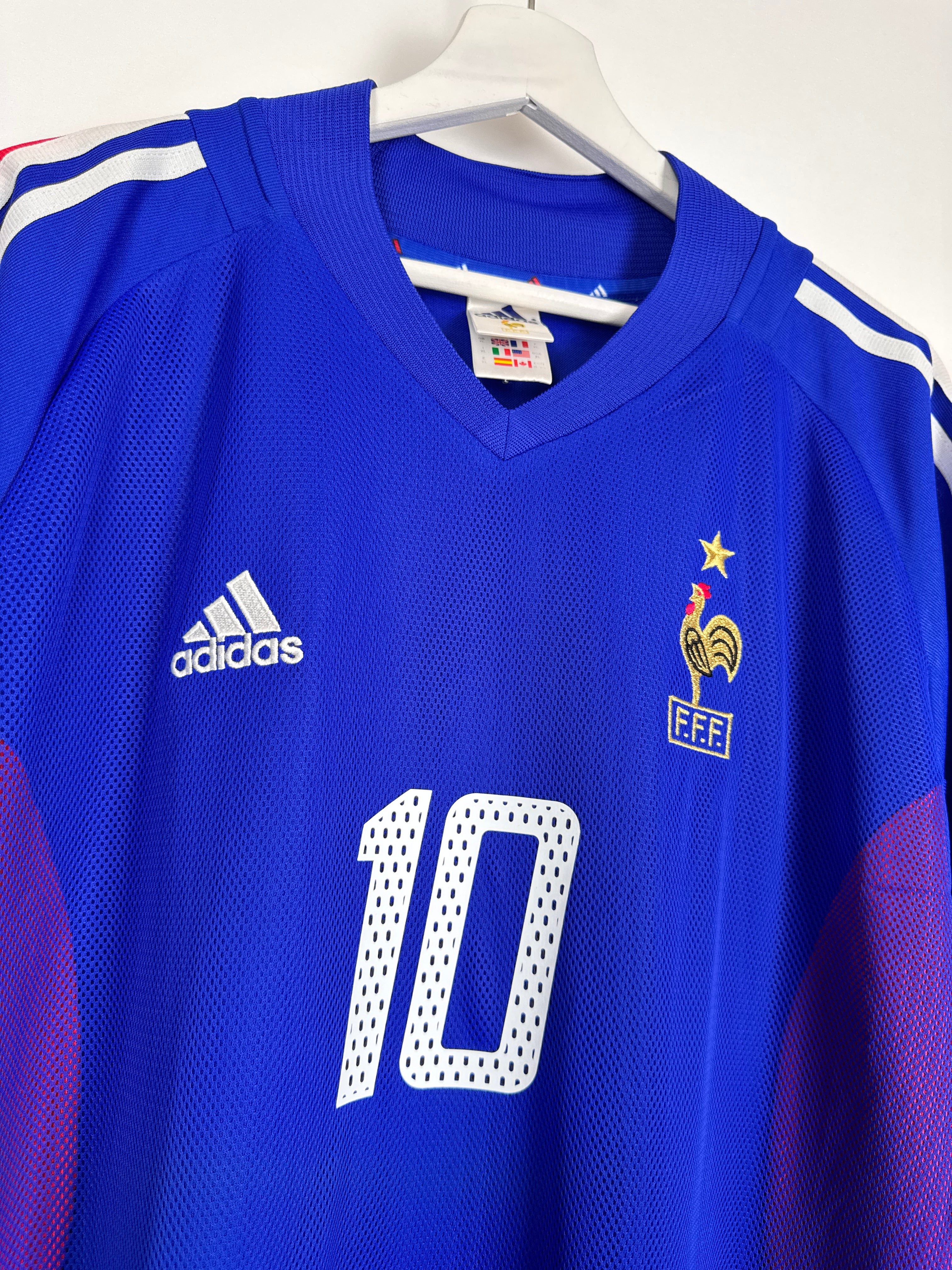 MAILLOT DE FOOTBALL ÉQUIPE DE FRANCE 2002 DOMICILE - ZINÉDINE ZIDANE #10 (XL)