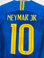 MAILLOT DE FOOTBALL BRÉSIL 2018 EXTÉRIEUR - NEYMAR JR #10 (S)