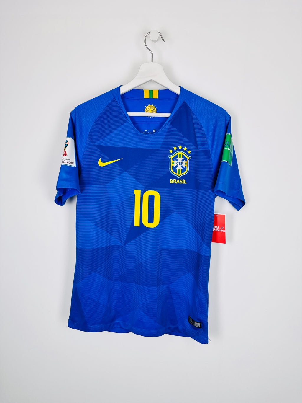 MAILLOT DE FOOTBALL BRÉSIL 2018 EXTÉRIEUR - NEYMAR JR #10 (S)