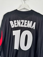OLYMPIQUE LYONNAIS 2007/2008 THIRD FOOTBALL SHIRT - BENZEMA #10 (XXL)