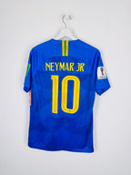 MAILLOT DE FOOTBALL BRÉSIL 2018 EXTÉRIEUR - NEYMAR JR #10 (S)