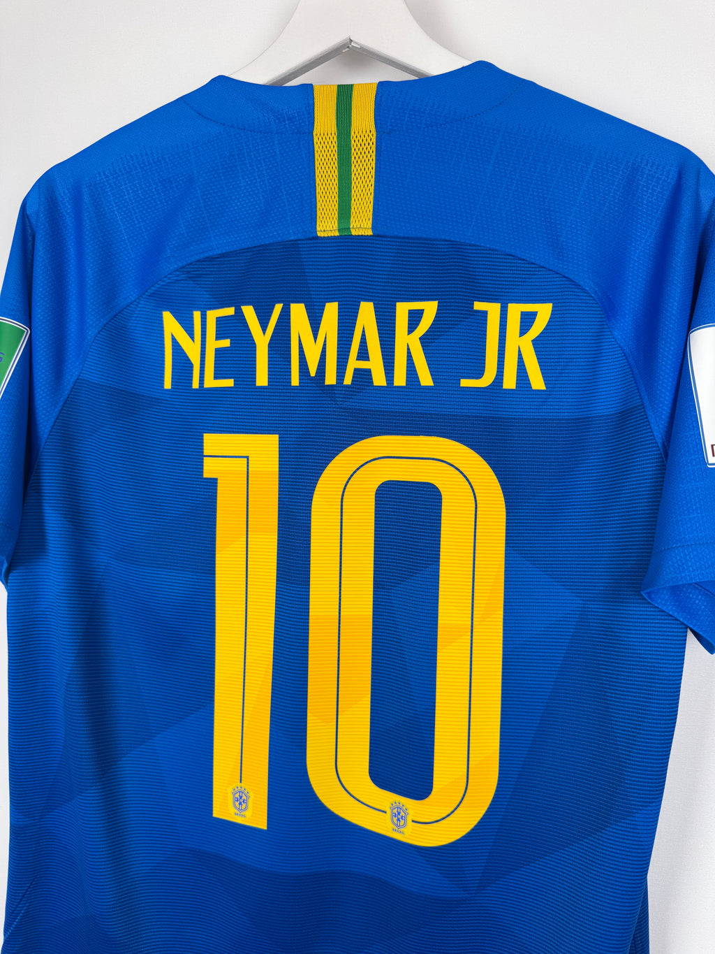 MAILLOT DE FOOTBALL BRÉSIL 2018 EXTÉRIEUR - NEYMAR JR #10 (S)