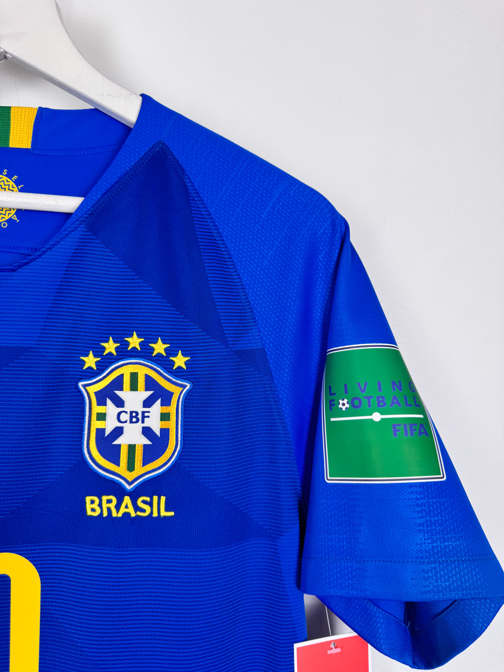 MAILLOT DE FOOTBALL BRÉSIL 2018 EXTÉRIEUR - NEYMAR JR #10 (S)