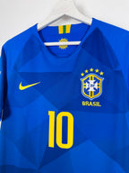 MAILLOT DE FOOTBALL BRÉSIL 2018 EXTÉRIEUR - NEYMAR JR #10 (S)