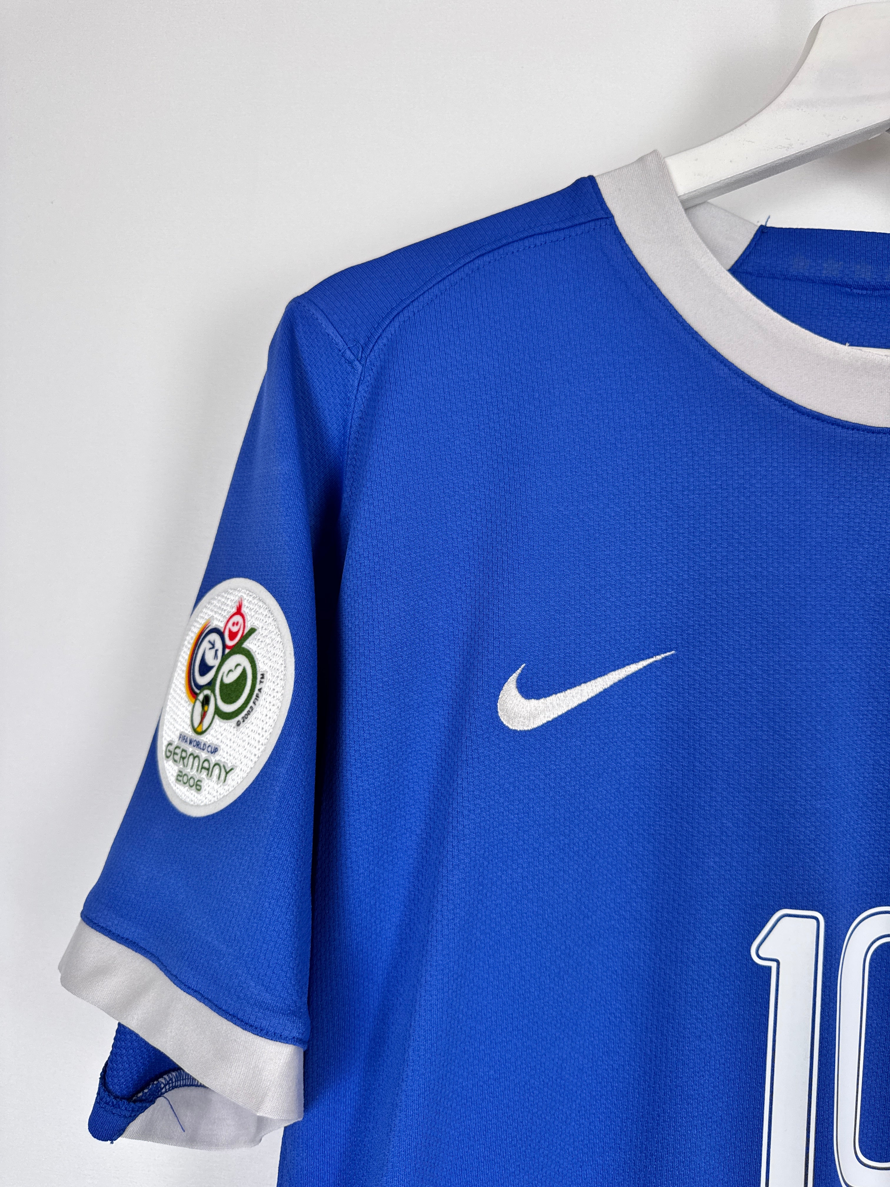 MAILLOT DE FOOTBALL BRÉSIL 2006 EXTÉRIEUR - RONALDINHO #10 (M)