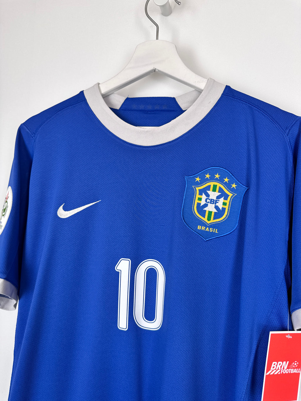 MAILLOT DE FOOTBALL BRÉSIL 2006 EXTÉRIEUR - RONALDINHO #10 (M)