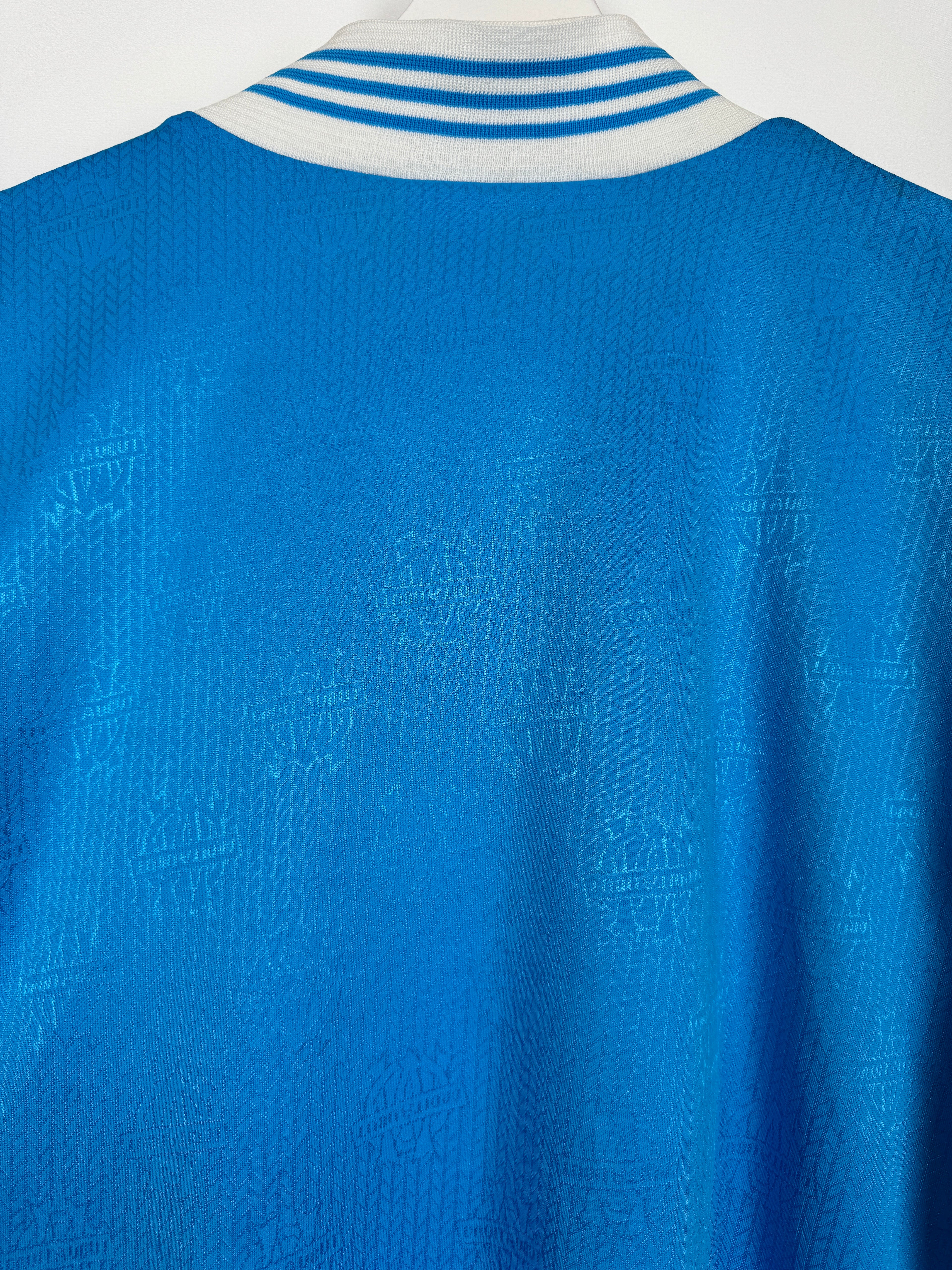 OLYMPIQUE DE MARSEILLE 1997/1998 AWAY FOOTBALL JERSEY PRO STOCK (XL)