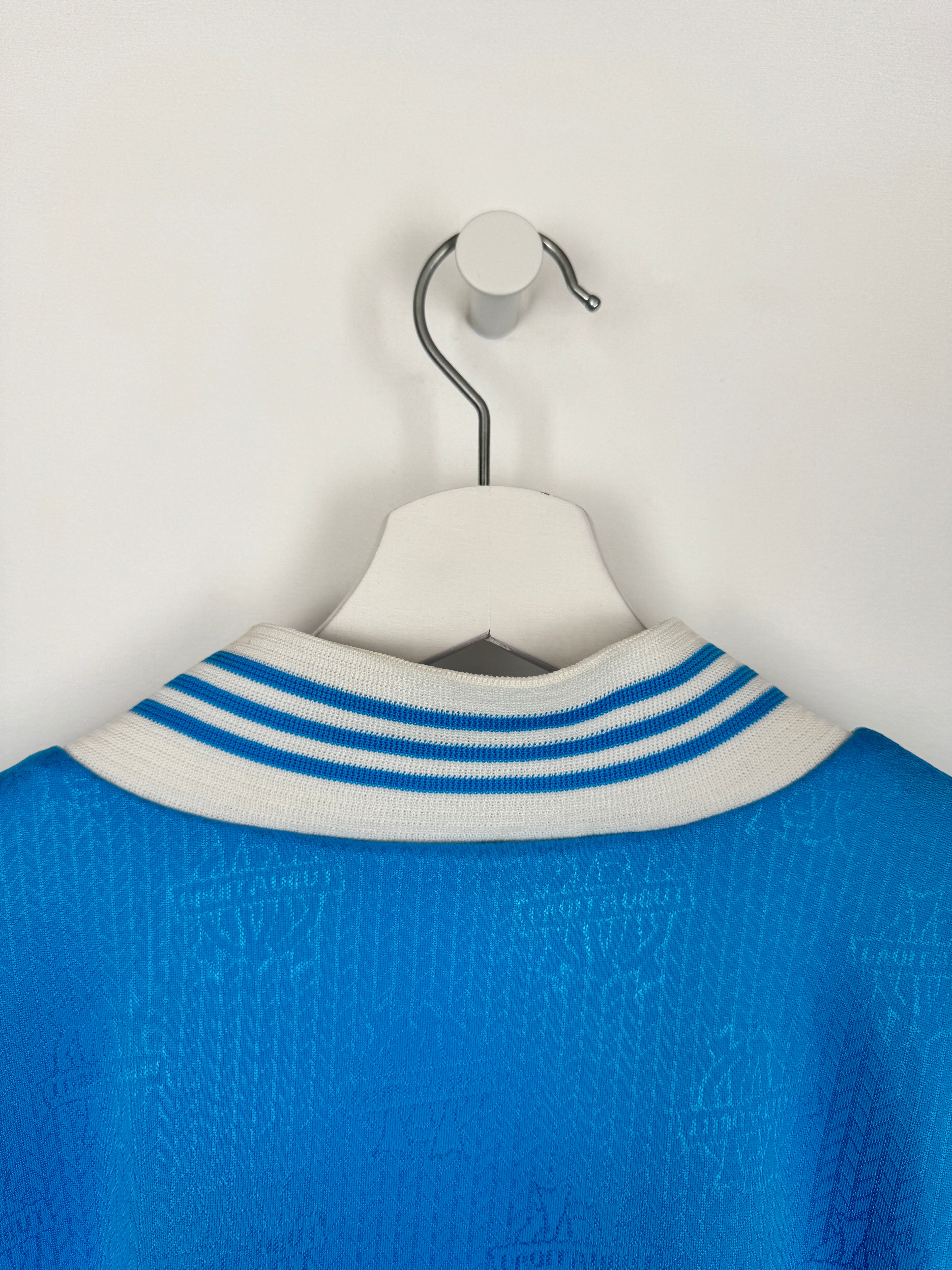 OLYMPIQUE DE MARSEILLE 1997/1998 AWAY FOOTBALL JERSEY PRO STOCK (XL)