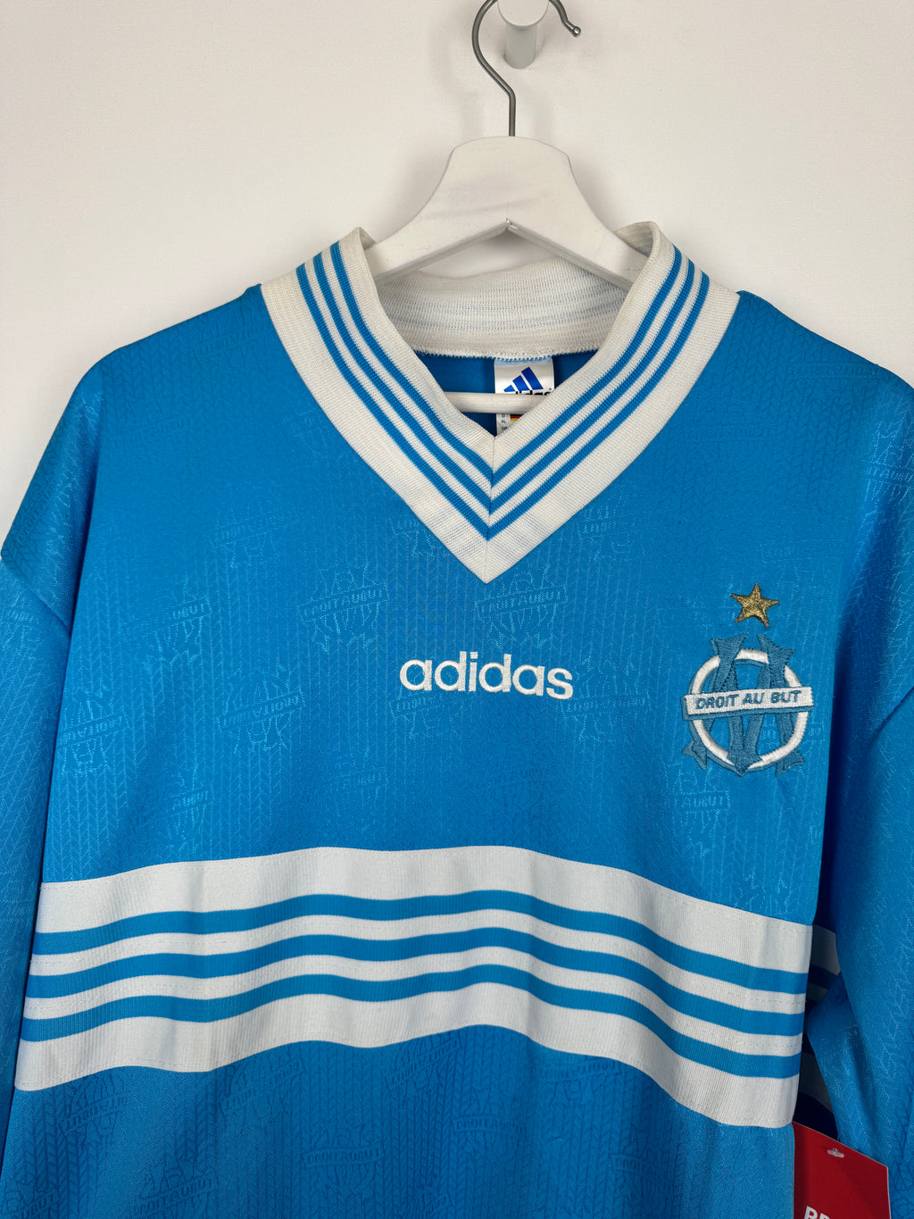 OLYMPIQUE DE MARSEILLE 1997/1998 AWAY FOOTBALL JERSEY PRO STOCK (XL)
